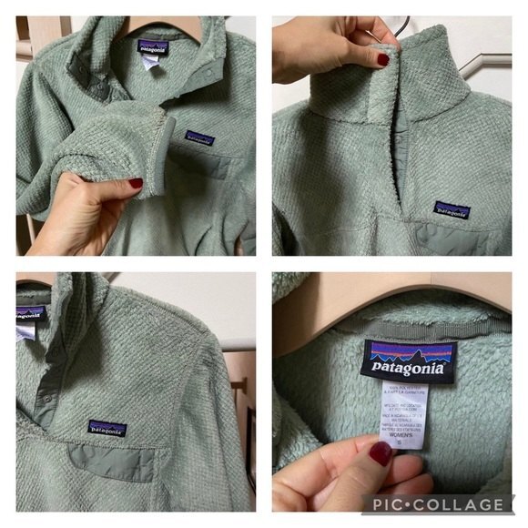Patagonia Retool Snap T Fleece Pullover Sage Green S - Picture 5 of 9